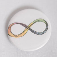 Rainbow Infinity 1.5 Inch Button