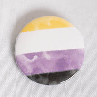 Nonbinary Pride Flag 1 Inch Button