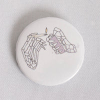 Skeleton Hands Joint 1 Inch Button
