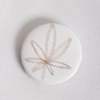 Weed Leaf 1 Inch Button