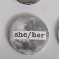 She/Her Pronoun 2.5 Inch Button