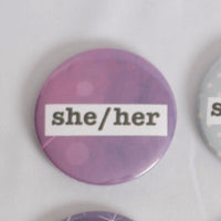 She/Her Pronoun 2.5 Inch Button