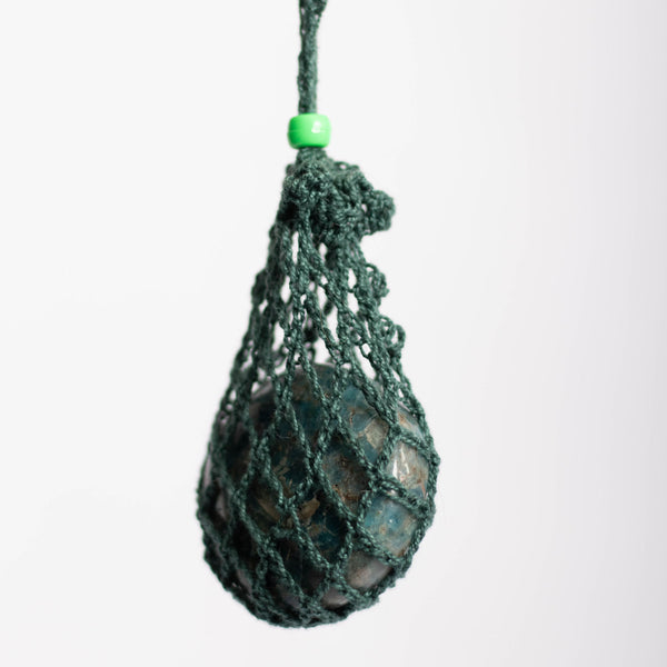 Green Crochet Drawstring Necklace