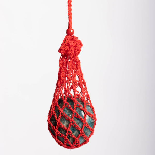 Red Crochet Drawstring Necklace