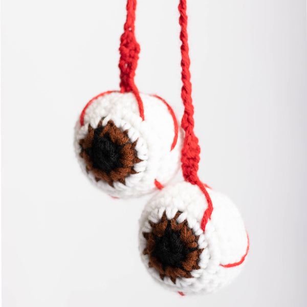 Brown Eyeball Crochet Hanger