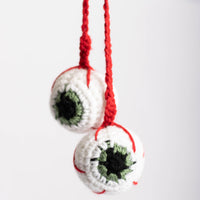 Light Green Eyeball Crochet Hangers