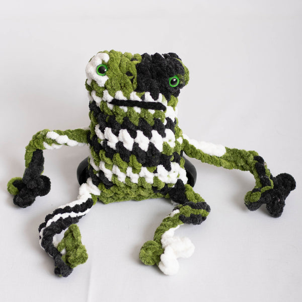 Green Crochet Leggy Frog Plushie