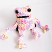 Pastel Crochet Leggy Frog Plushie