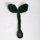 Green Crochet Leaf Sprout Wrap