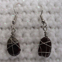 Garnet Crystal Earrings