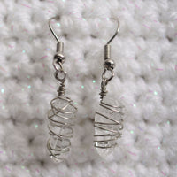 Laser Quartz Crystal Earrings