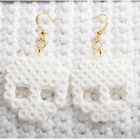 Skull Perler Bead Earrings