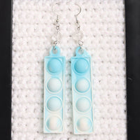 Clear Quartz Crystal Pop It Fidget Earrings
