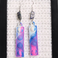 Apatite Crystal Pop It Fidget Earrings