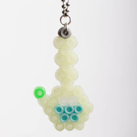 Glow in the Dark Bong Perler Bead Keychain