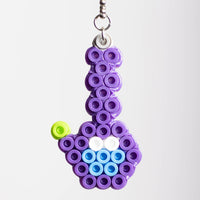 Purple Bong Perler Bead Keychain