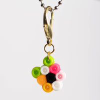 Lesbian Pride Flower Perler Bead Keychain