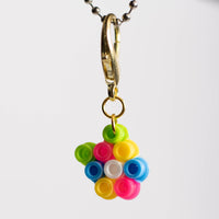 Pansexual Pride Flower Perler Bead KEychain