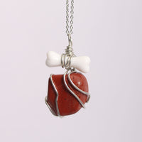 Red Jasper Pendant Fake Bone