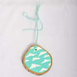 Teal Cloud Galaxy Ornament