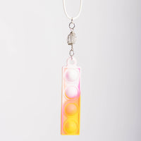 Clear Quartz Crystal Pop It Fidget Necklace