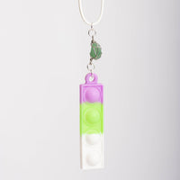 Green Aventurine Crystal Pop It Fidget Necklace