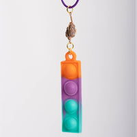 Lepidolite Crystal Pop It Fidget Necklace