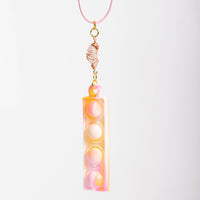 Rose Quartz Crystal Pop It Fidget Necklace