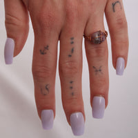 Lepidolite Crystal Ring US 7