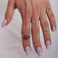 Lepidolite Crystal Ring US 7